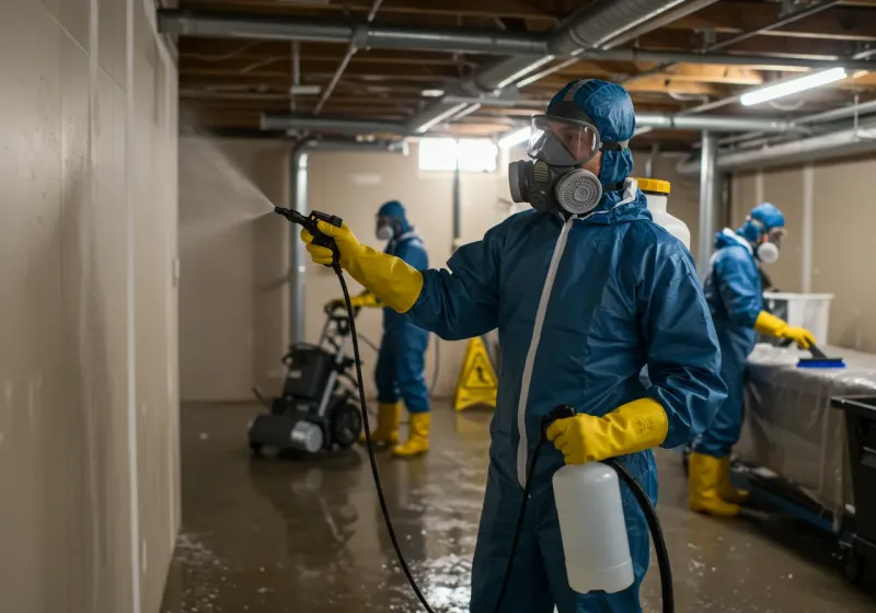 Basement Sanitization and Antimicrobial Treatment process in Charlotte, VT