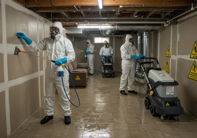 Basement Moisture Removal and Structural Drying process in Charlotte, VT